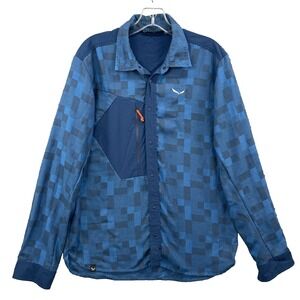 Salewa Flannel Shirt Men Medium Thermal Gorpcore Outdoor Workwear Hike Tech Camp